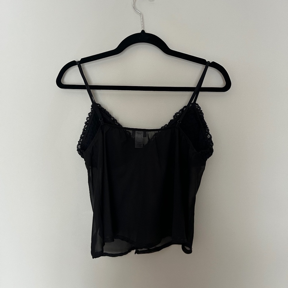 Sheer Ruffle Cami Top - Picture 2 of 5